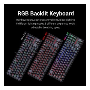 کیبورد گیمینگ مکانیکال با سیم ردراگون مدل KUMARA K552RGB-2